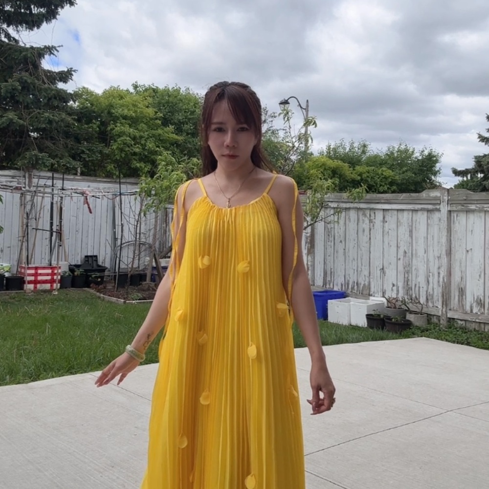 Yellow Sleeveless Maxi Dress